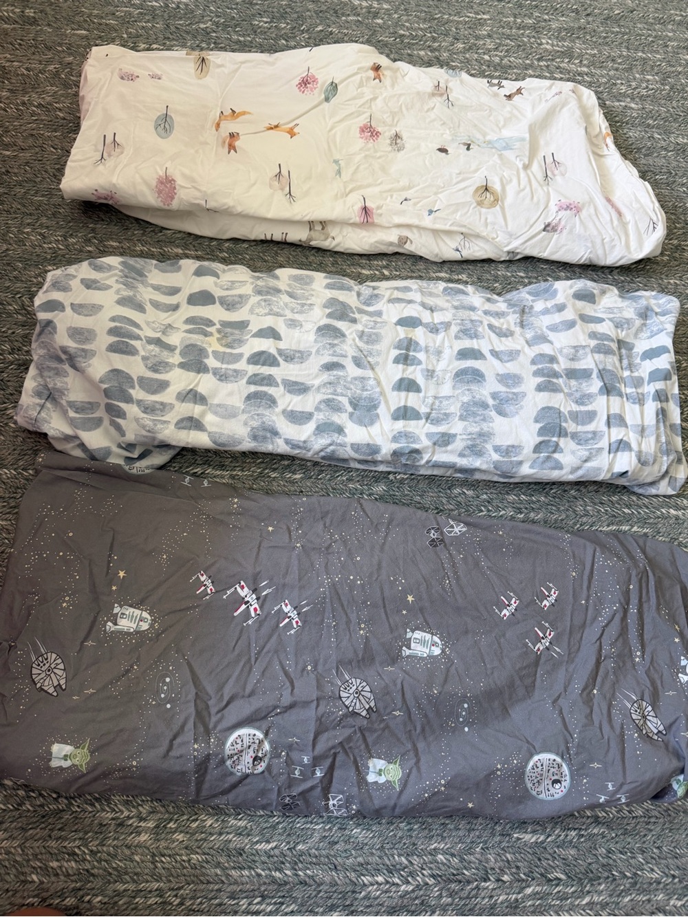 3 pottery barn kids crib sheets